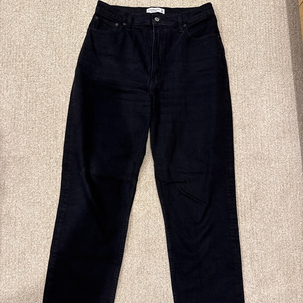 Abercrombie & Fitch Black Curve Love 90s Straight Jeans